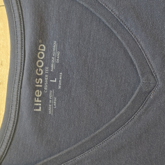 Life Is Good Navy Crusher Long Sleeve "Home Is My Happy Place" Tee - Picture 4 of 8